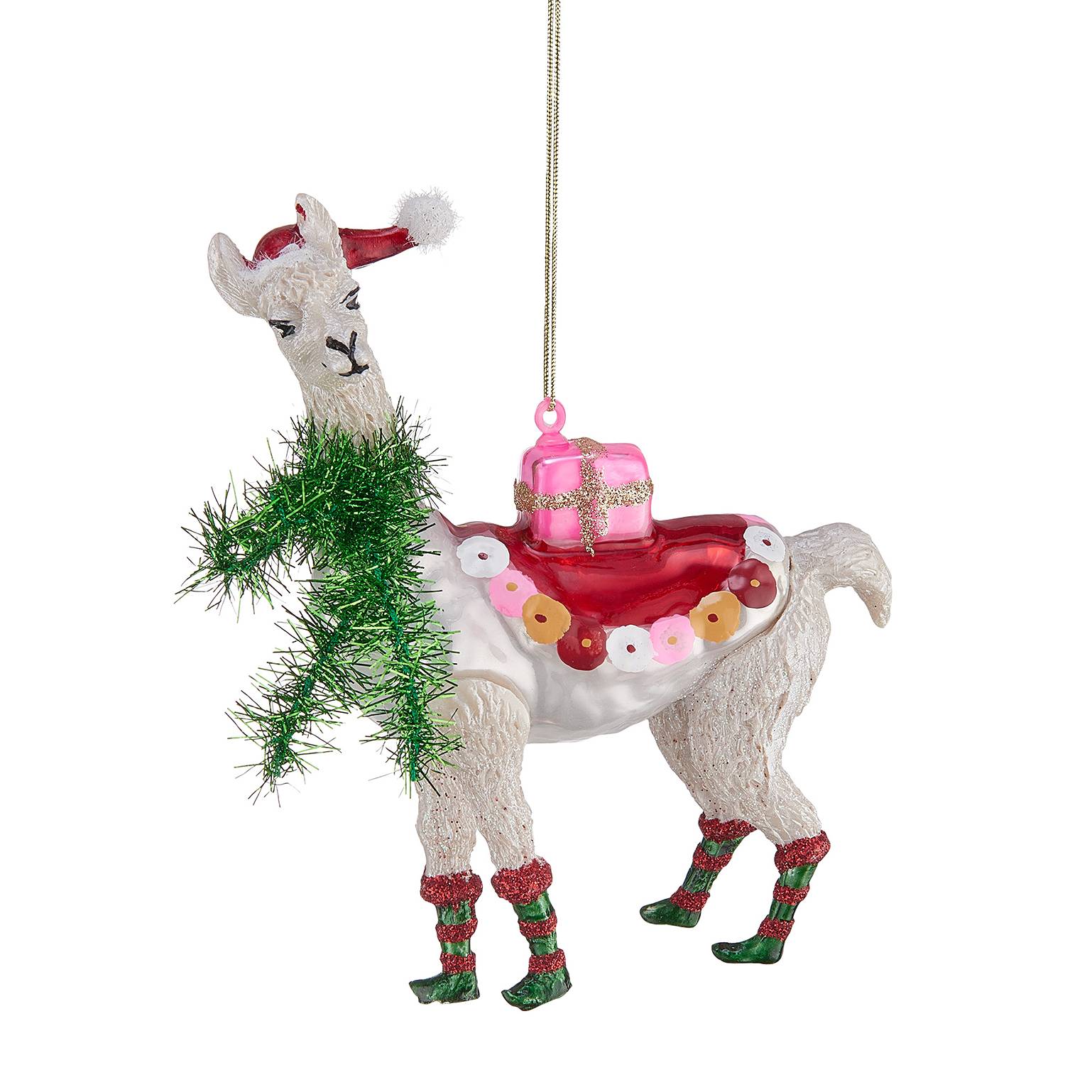 BUTLERS Hang ON Glasornament „Zahn“ – Lustiger Baumanhänger, Einzigartiger Christbaumschmuck