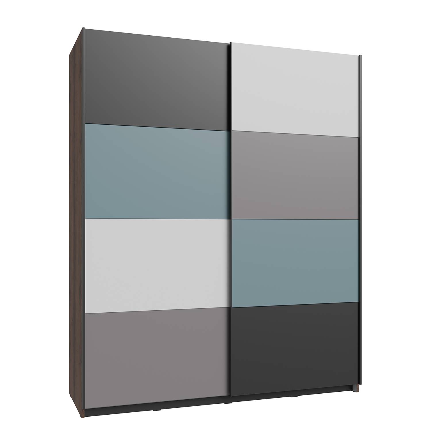 DecHome Armadio 2 Ante con Scomparti e Barra Appendiabiti 80x50x179cm  colore Grigio - 591V00LG-831