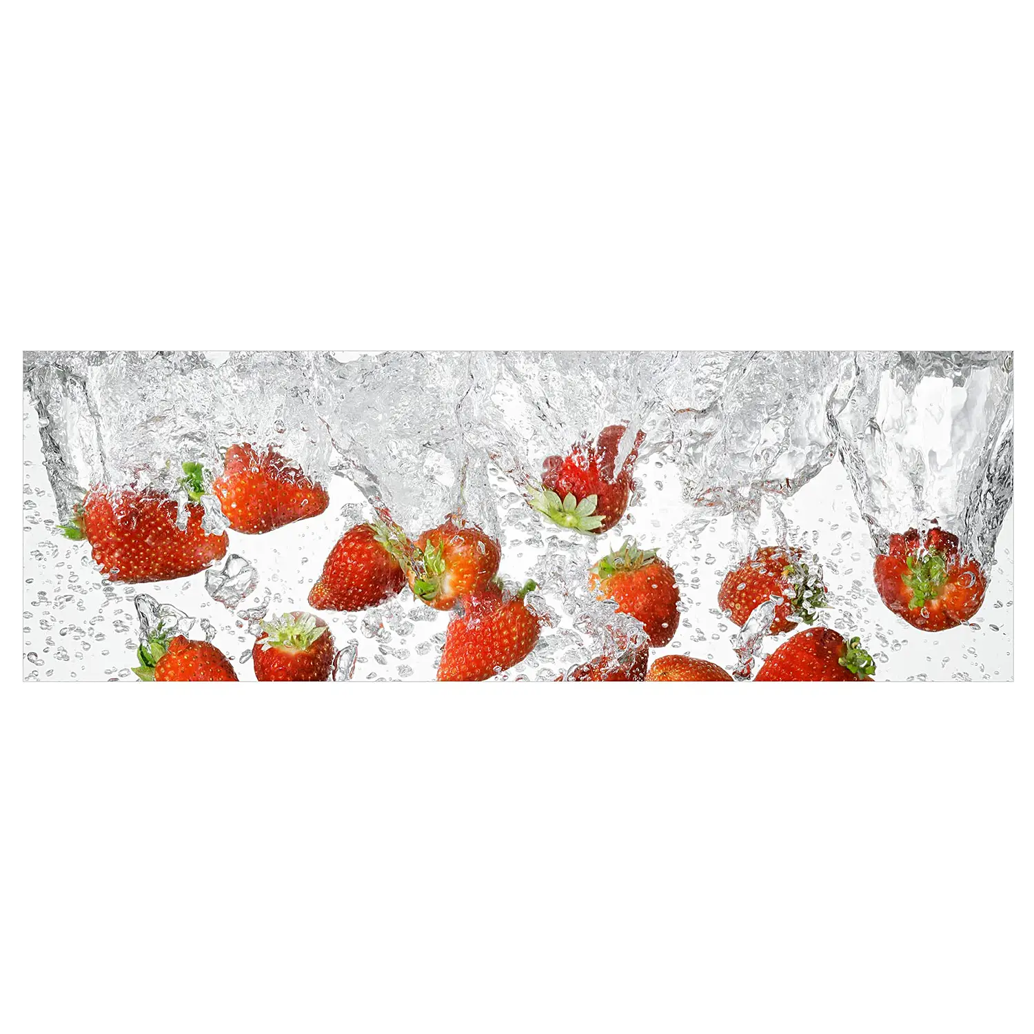 Vinylteppich Frische Erdbeeren im Wasser