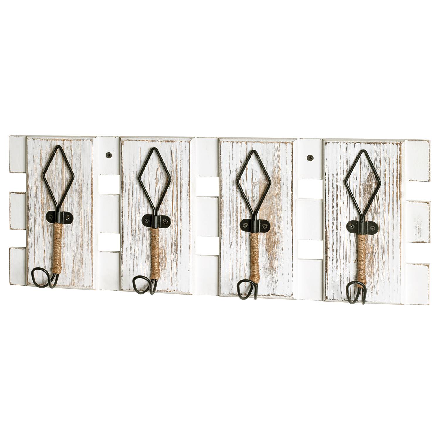 HAKU Appendiabiti da parete motivo, vintage, MDF, metallo - Dim. L 65 cm x A 100 cm x P 9 cm, Stile Industriale
