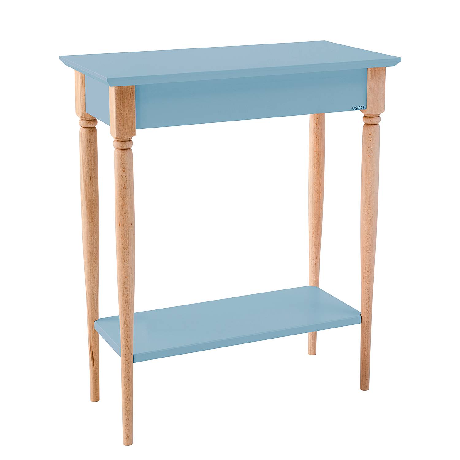 RAGABA ASHME Tavolo Consolle In Legno Massello Di Frassino Verde Salvia - 105x35 Cm Con Ripiano Inferiore - Design Scandinavo Per Ingresso E Soggiorno - 2