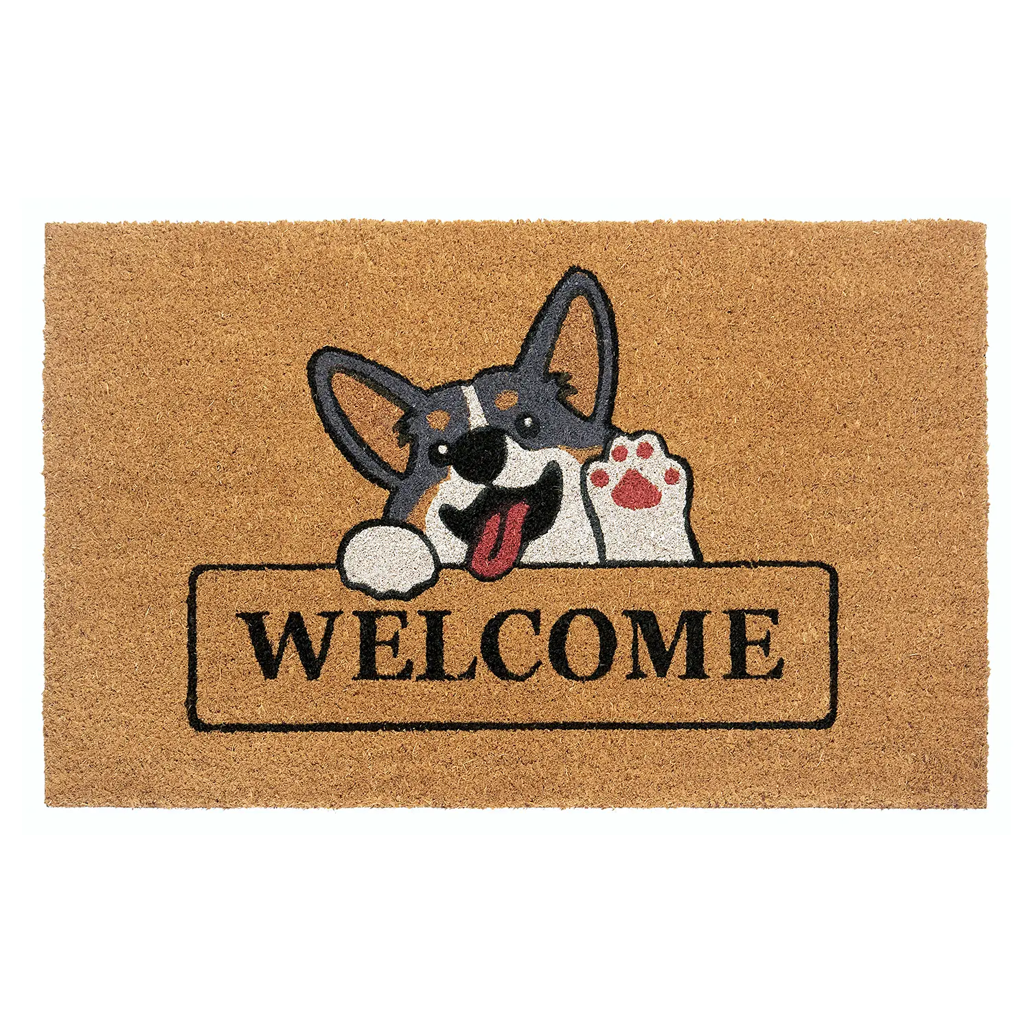 Kokos Fu脽matte Welcome & Dog
