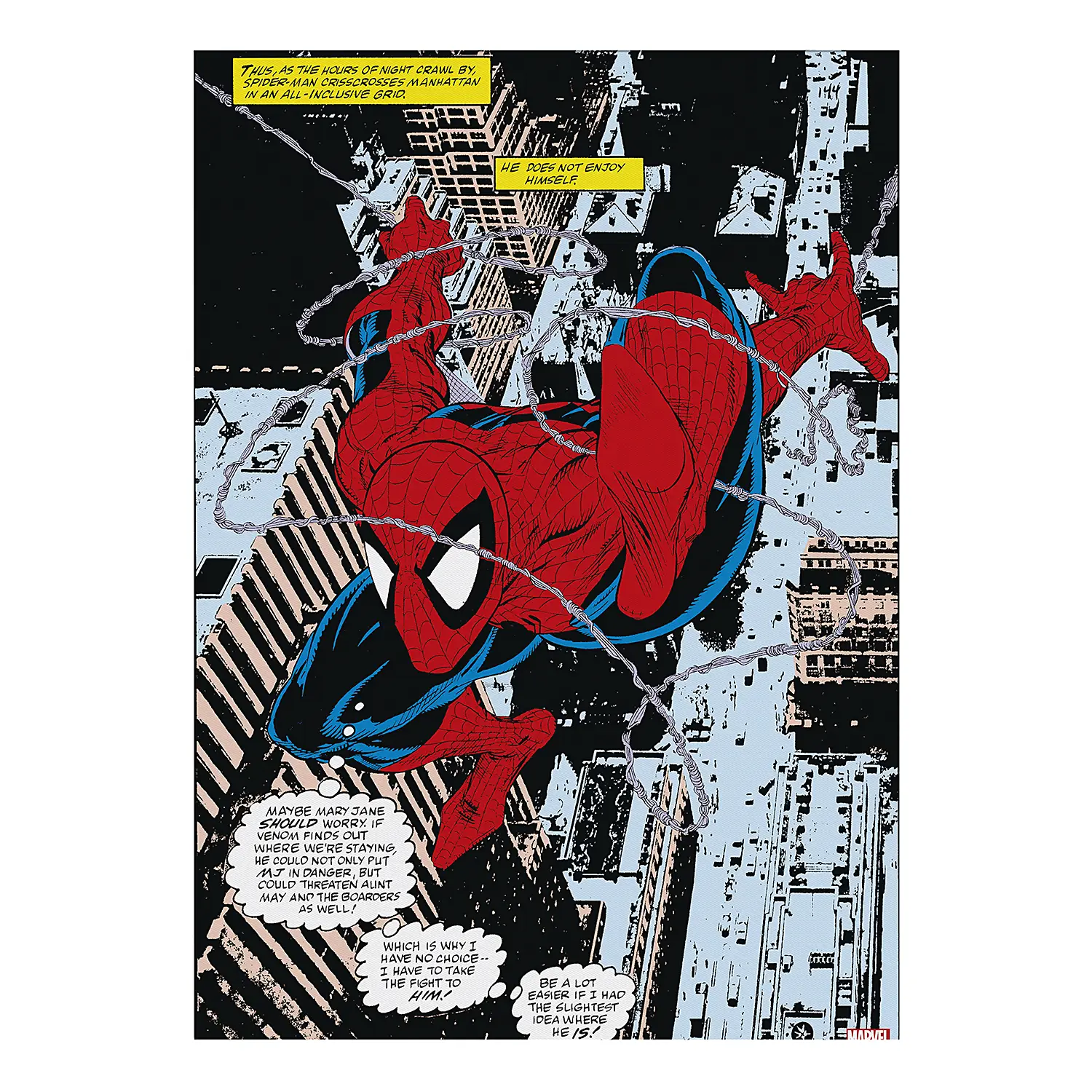 Spiderman Comic Leinwandbild