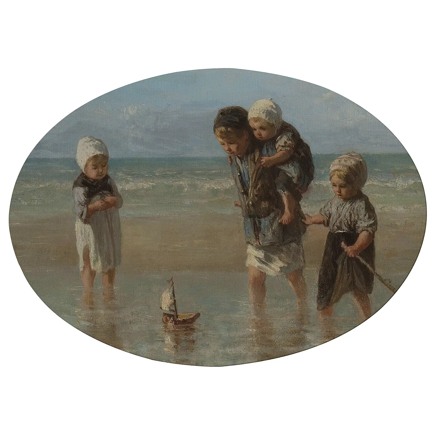 Leinwandbild Kinder Meer (Jozef Isra毛ls)