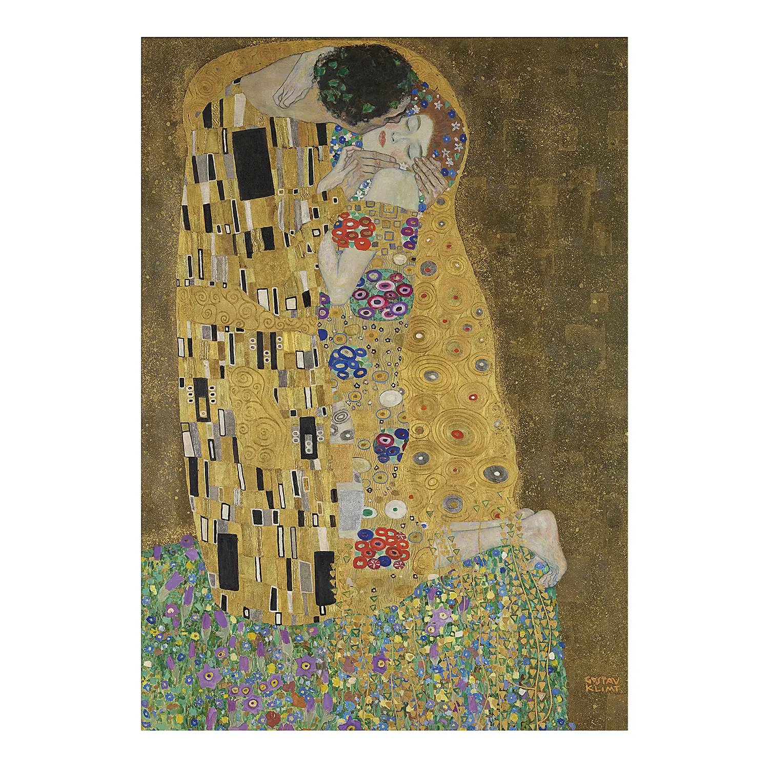 Leinwandbild Der Kuss Klimt) (Gustav