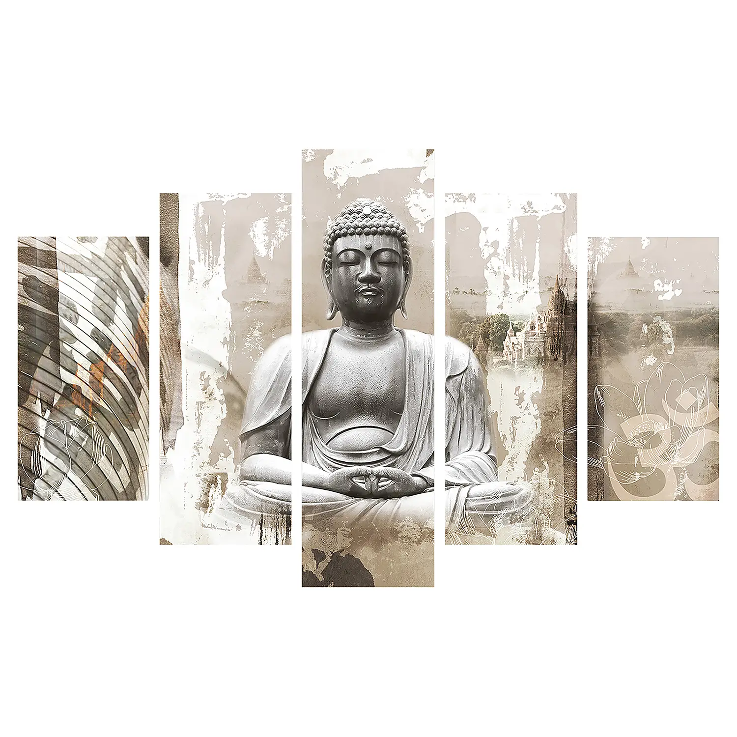 Leinwandbilder Set Buddha 5-teilig | Bilder