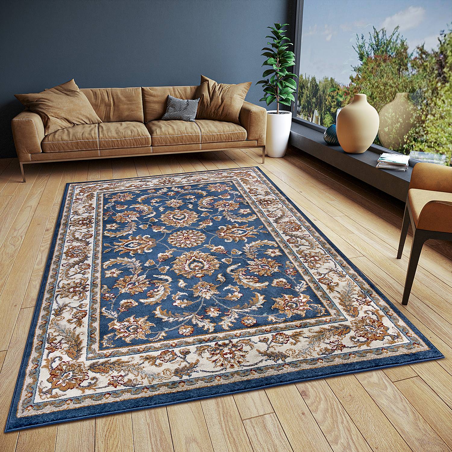 Tapis Oriental Ariana Noué Main - Afghanistan - 126x82cm - Vert Olive - Nr.79524