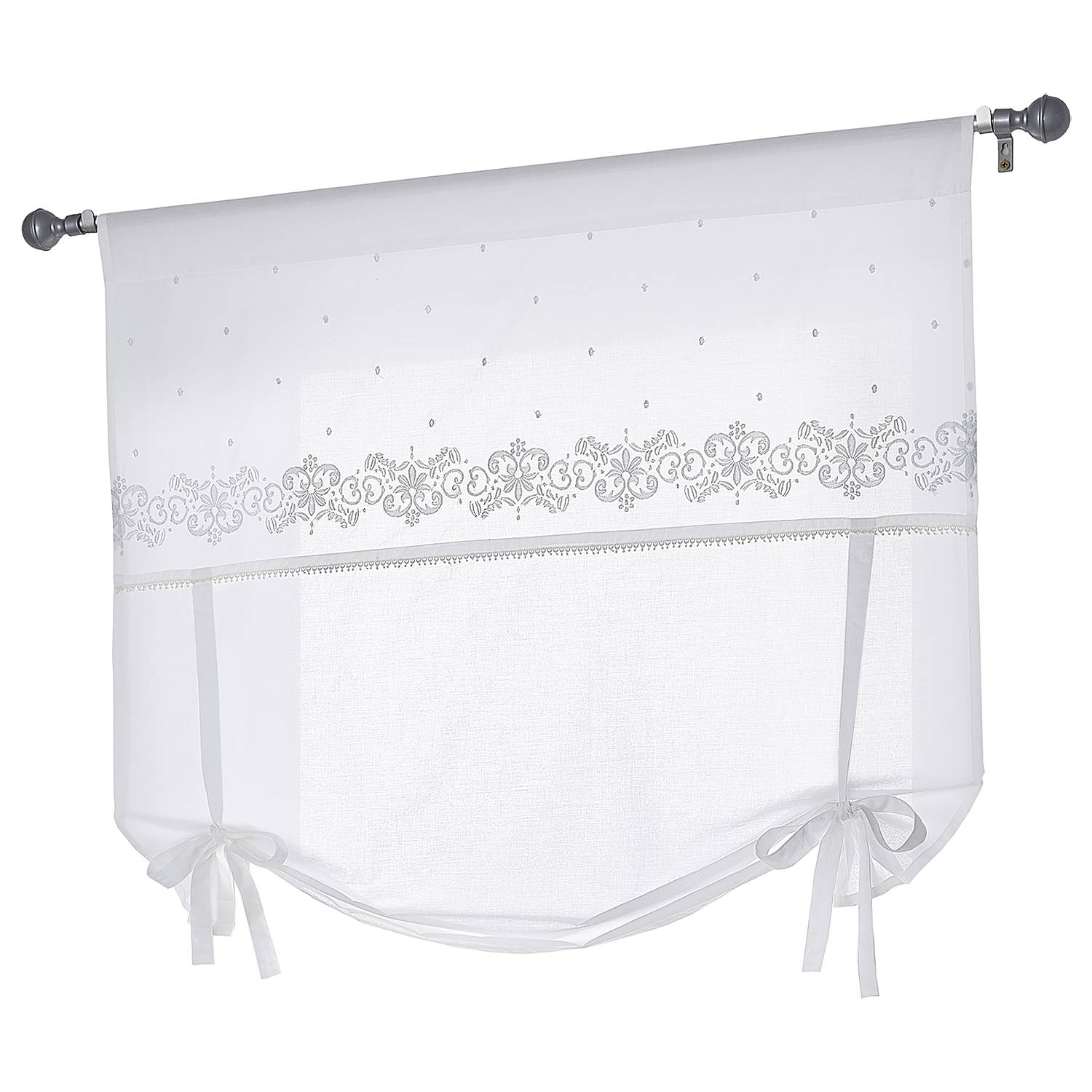 Tenda a pacchetto Kessy, 45, 60, 80, 100 x 140 cm, Tessuto, bianco, ca. 60  x 140 cm