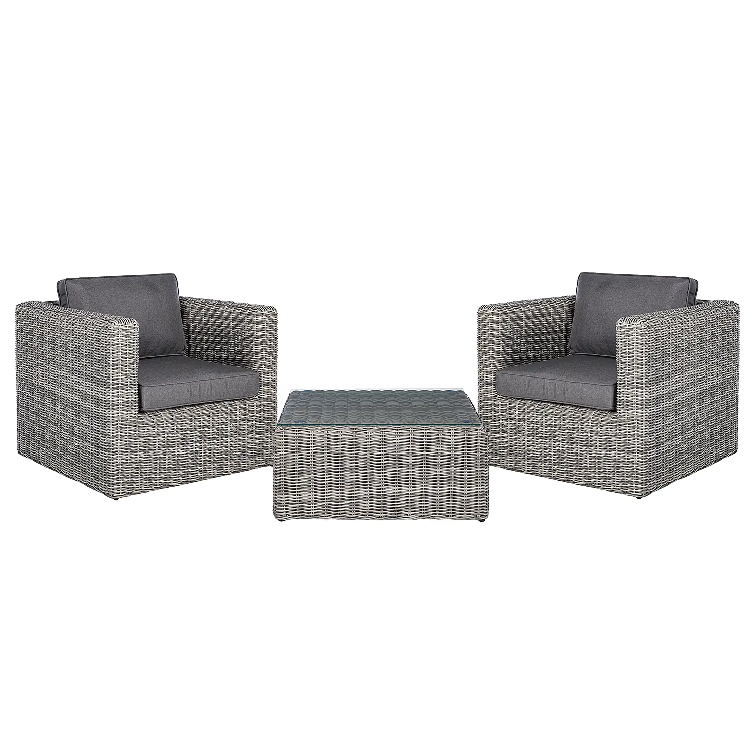 Loungeset Voia C aus 3-teilig Polyrattan