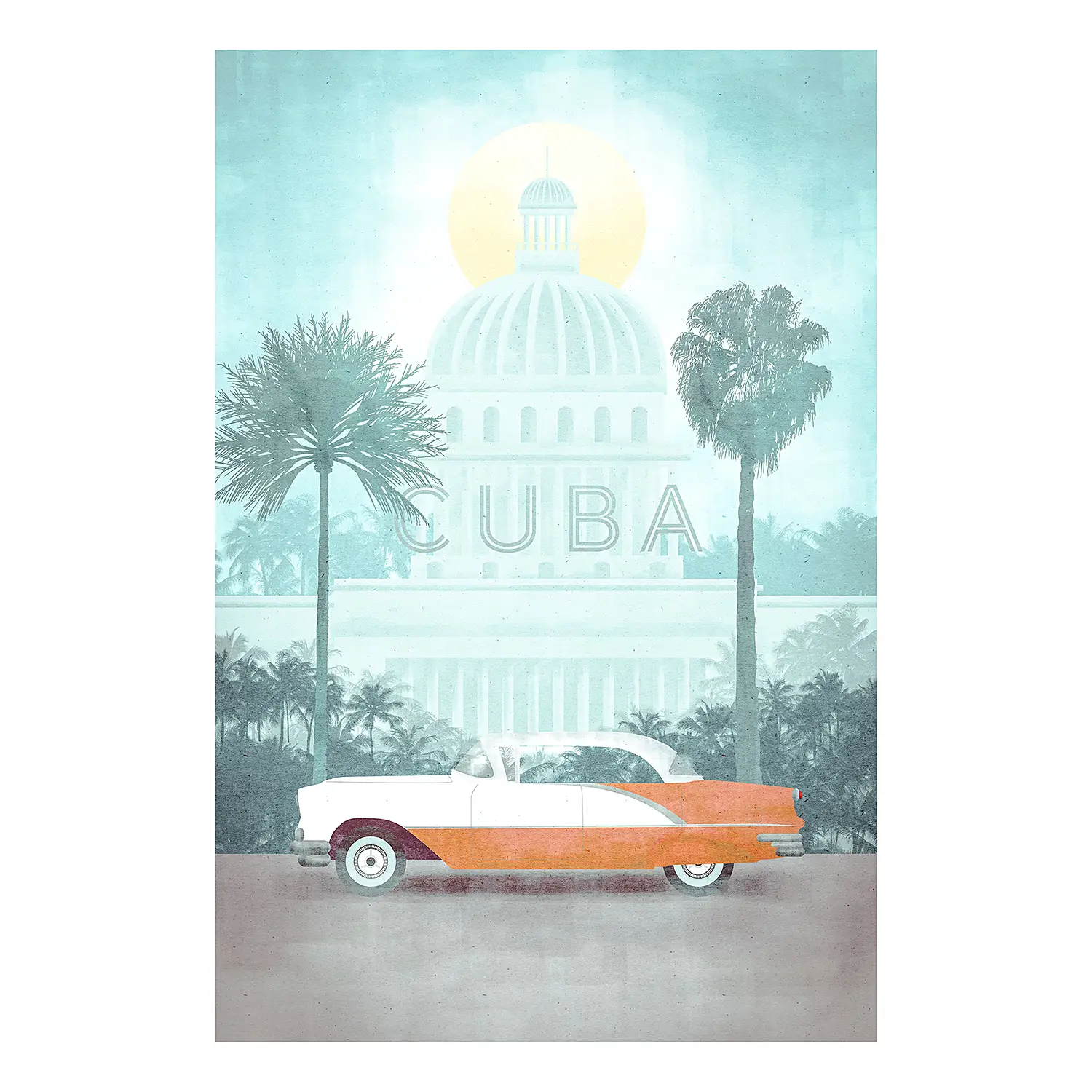 Leinwandbild Vintage Travel Cuba