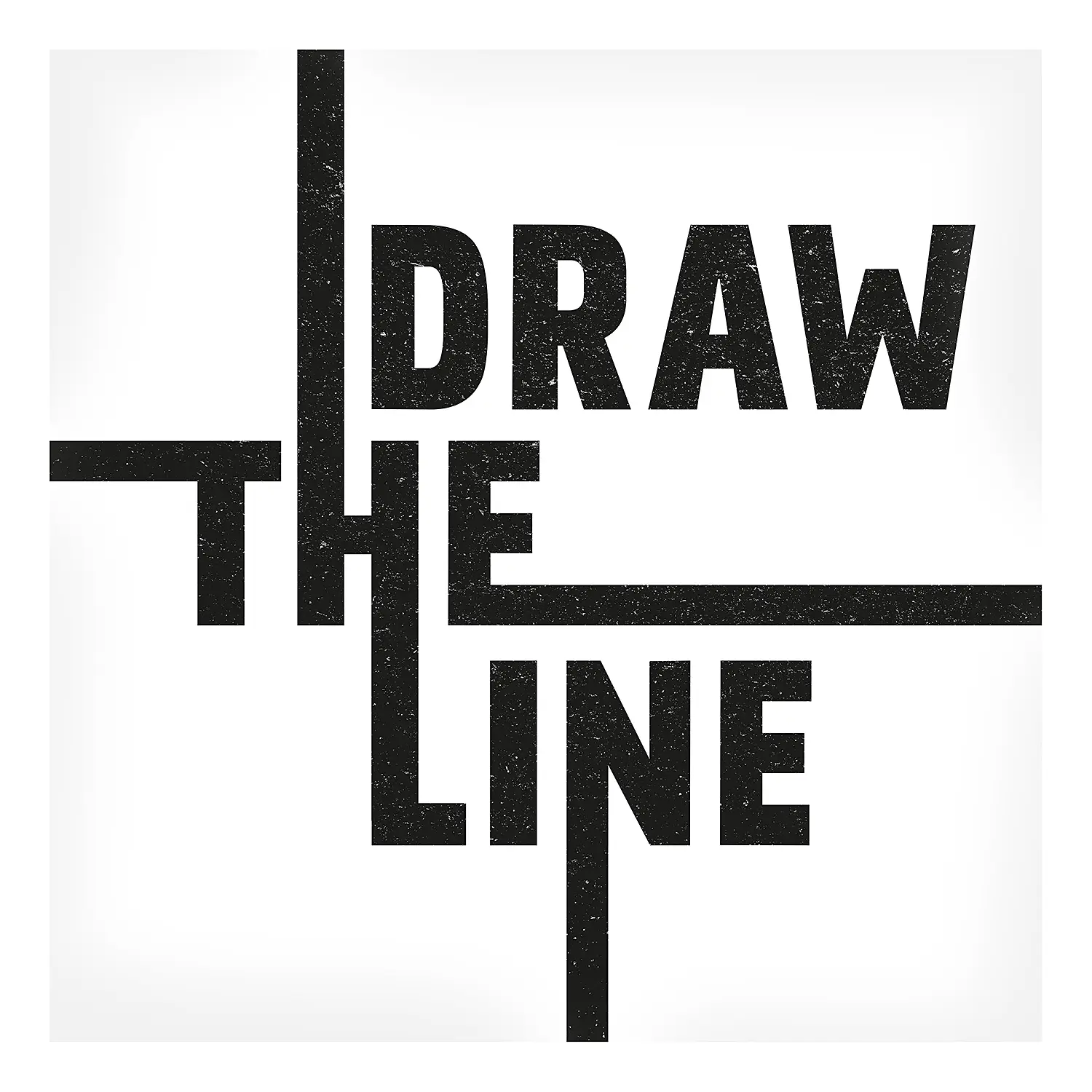 Typo Leinwandbild The Line Draw