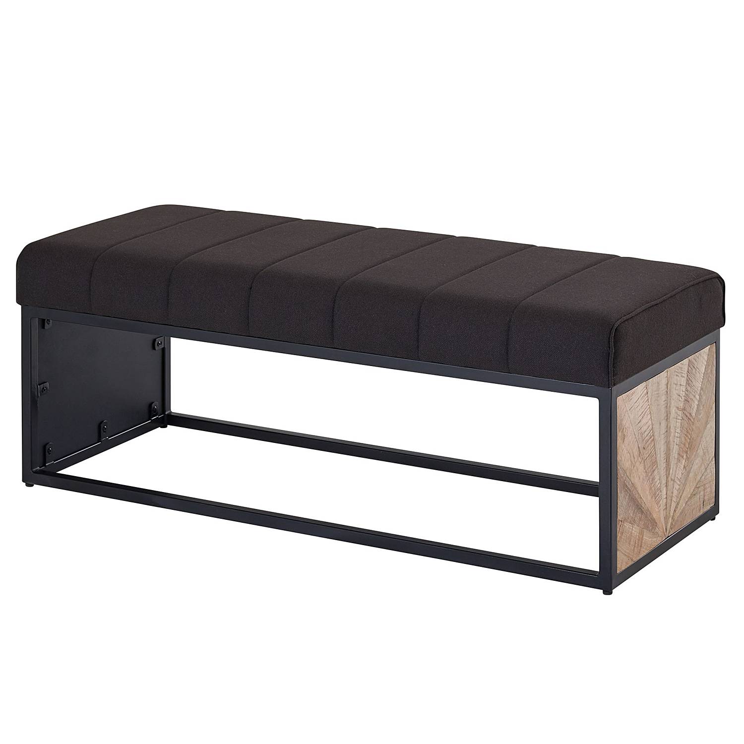 Cortesi Home Zio – Panca Da Ingresso In Metallo, Rivestita In Vinile Bianco, Stile Contemporaneo, 79x45x45 Cm