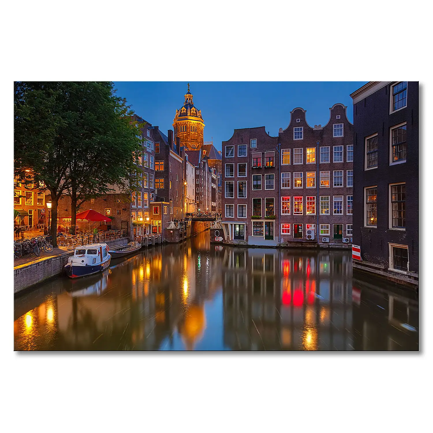 Leinwandbild Canal in Amsterdam