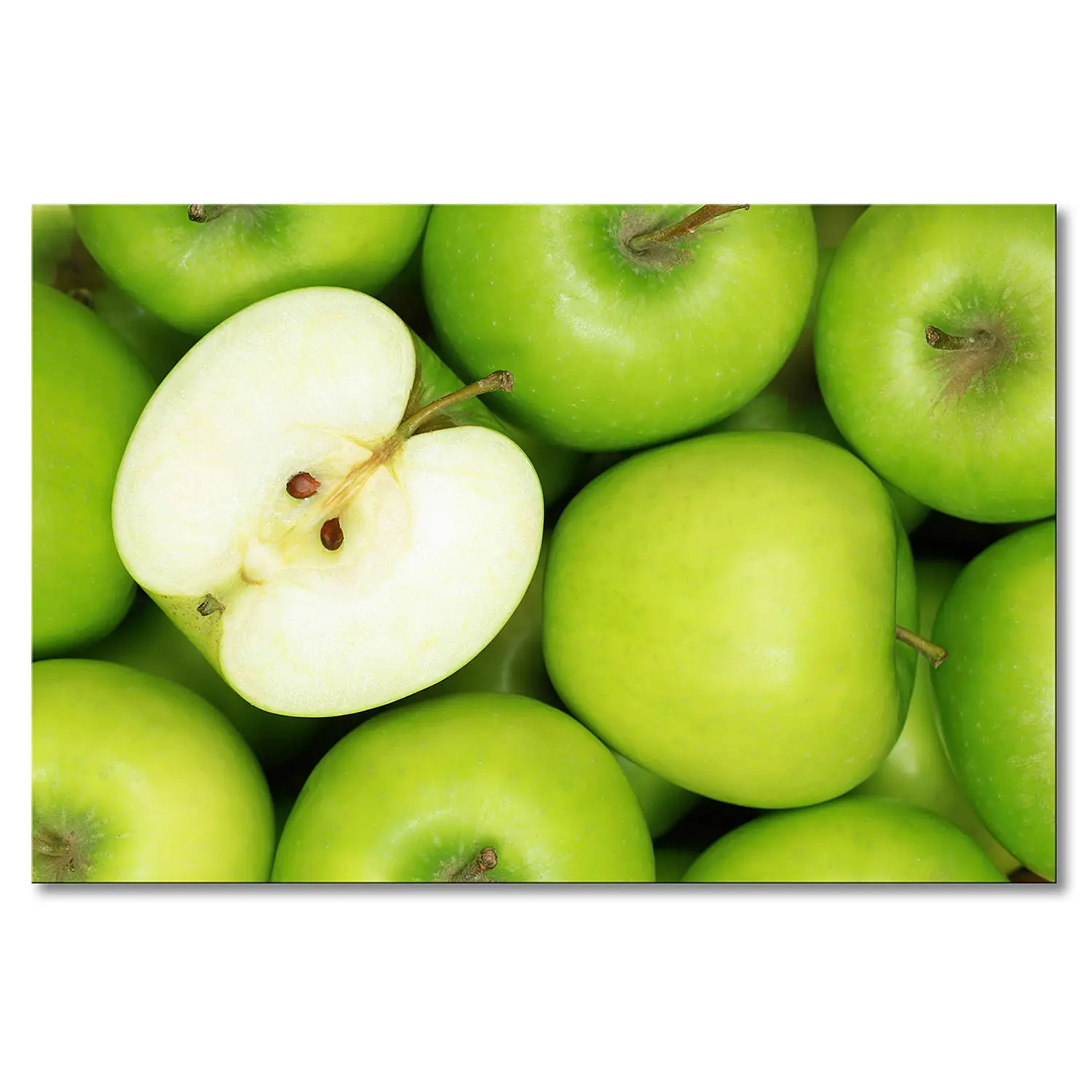 Green Leinwandbild Apples