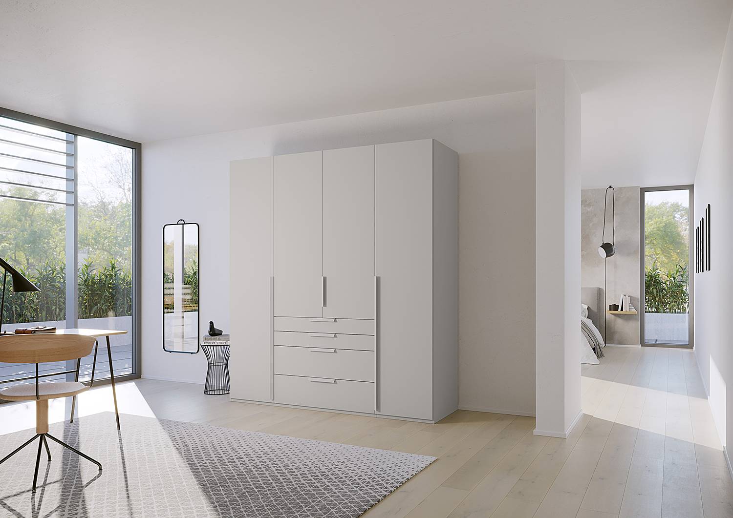 rauch Orange Drehtürenschrank Purisma Typ B | Grau