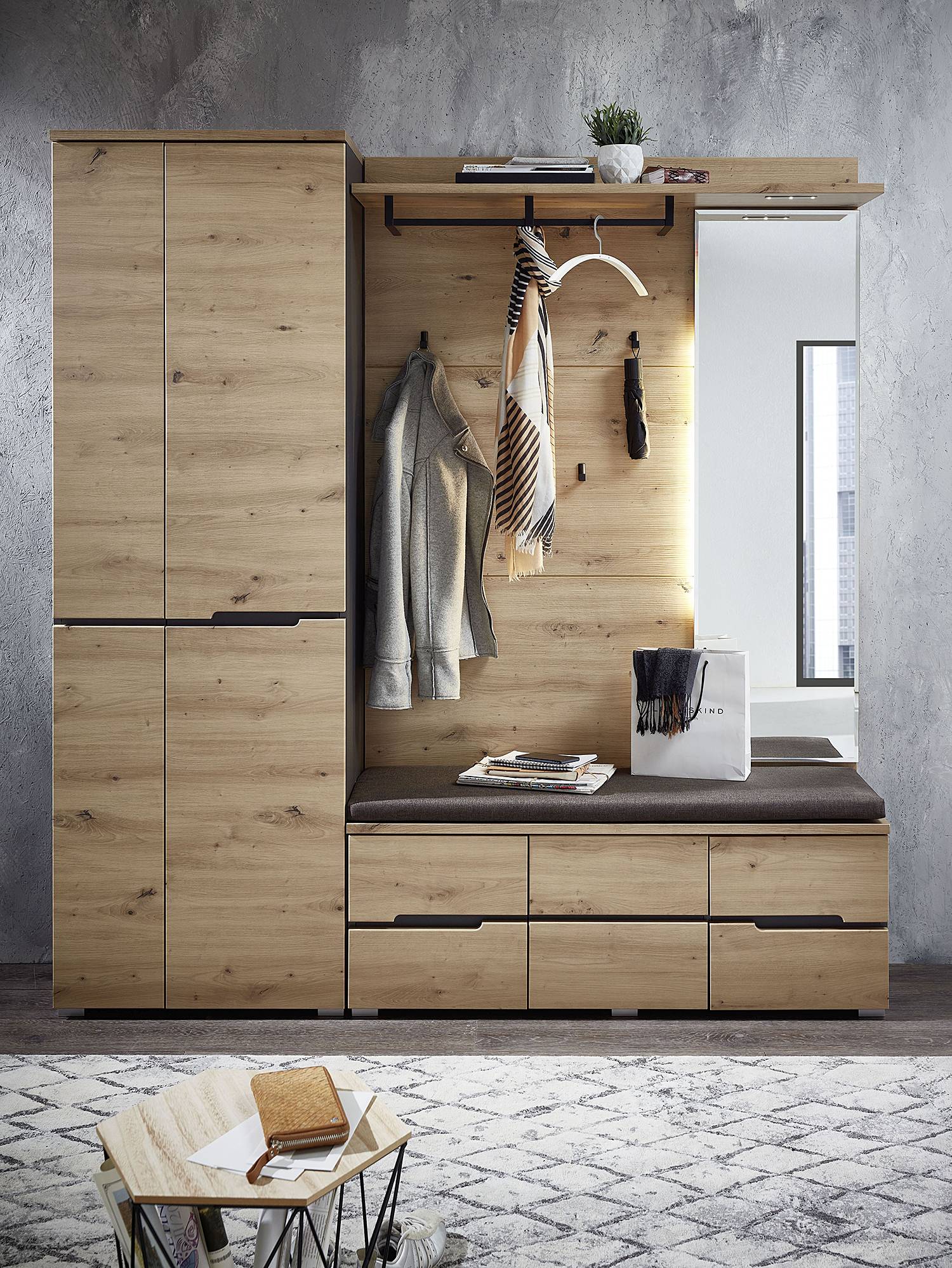 Trendteam smart living Meuble de salle de bain en mélamine avec grand