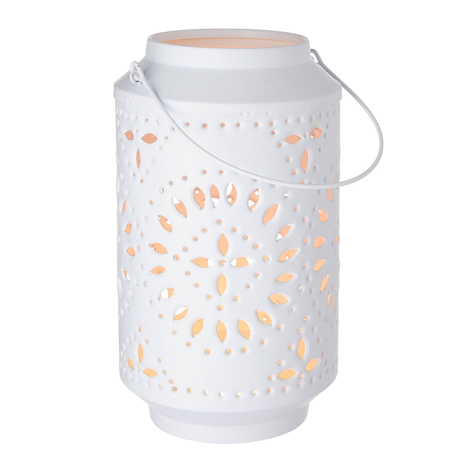 Lanterna Orientale Marocchina Asrar In Metallo E Vetro Smerigliato – 29 Cm – Portacandele Per Interni/Esterni – Stile Marrakech