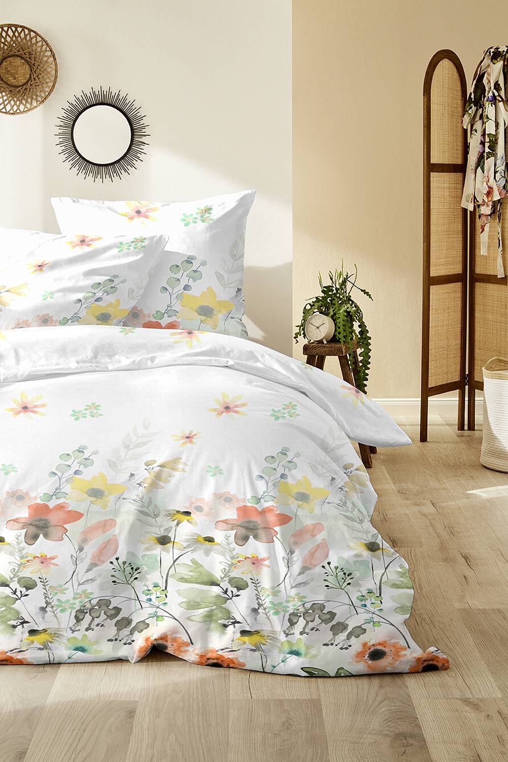 Mako-Satin Bettwäsche Blumen kaufen