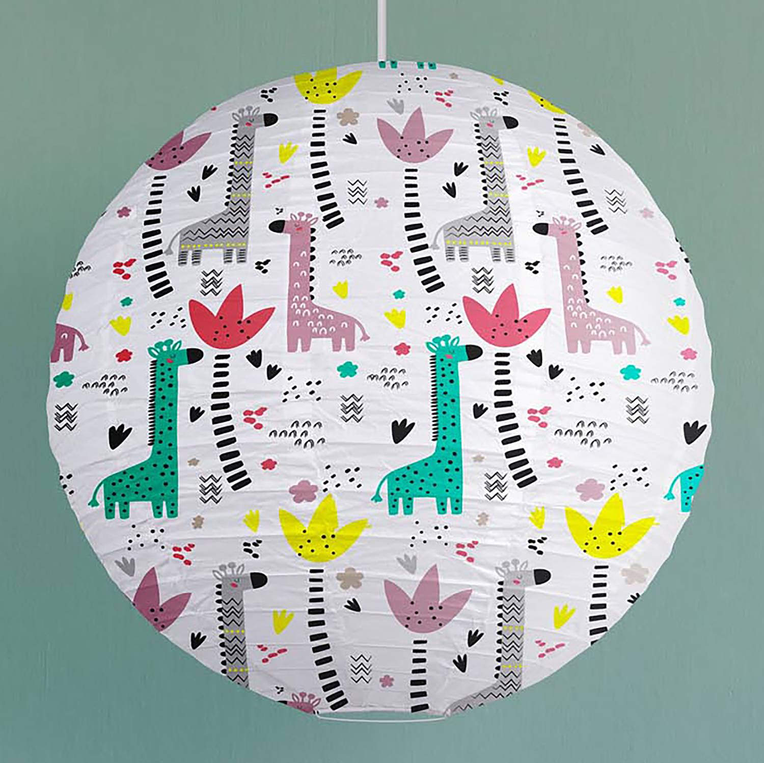 Lampada A Sospensione Per Cameretta Bambini Con Paralume In Carta - 40 Cm - Motivo Elefante Lolo Lombardo - Luce Soffusa A Palloncino - 2