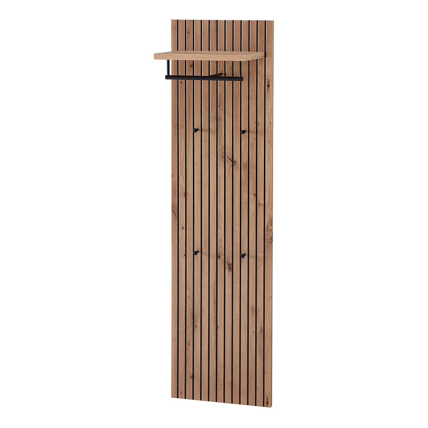 Appendiabiti Da Parete Phoenix Bruno - Legno, Cemento E Bianco - 20x30x75 Cm
