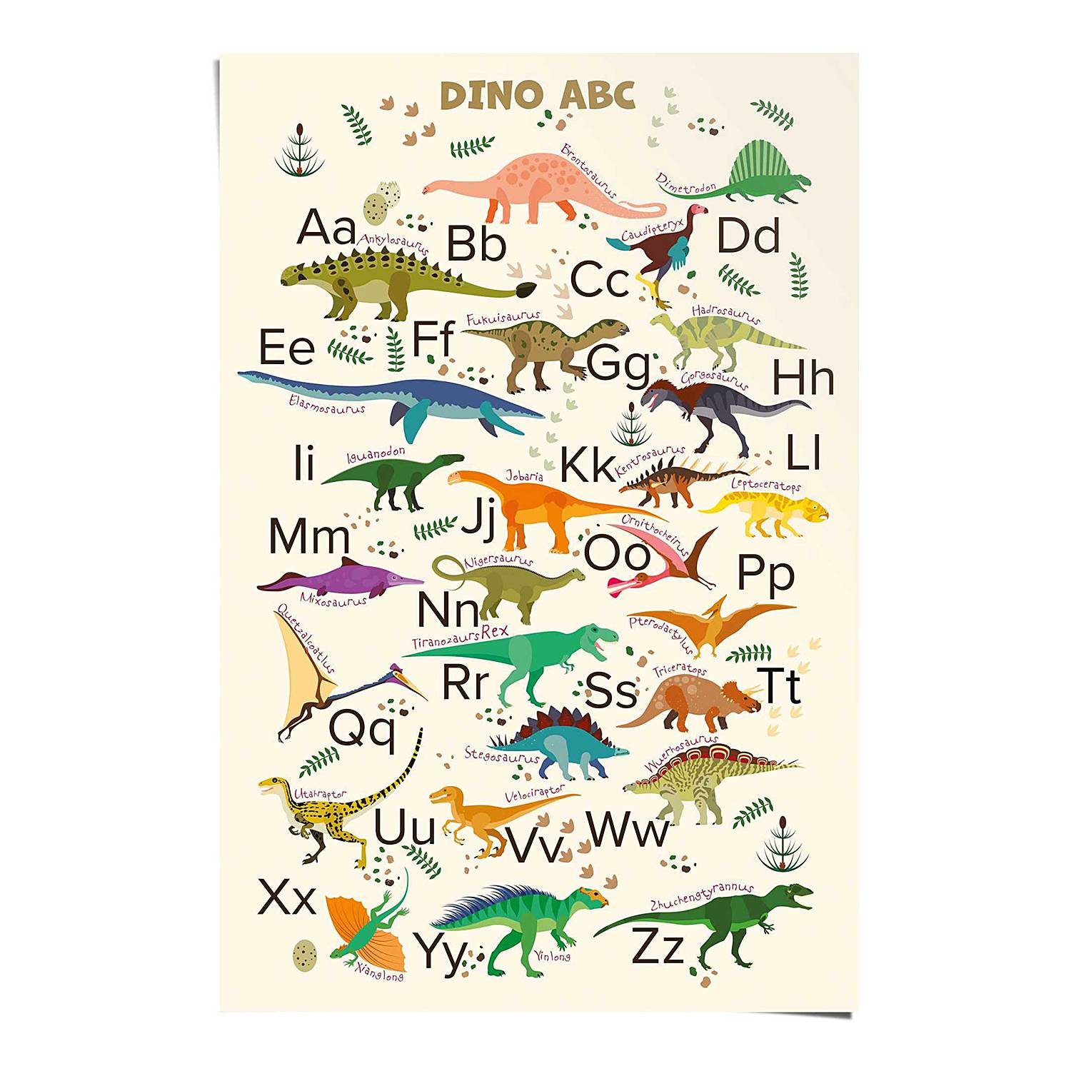 Poster Dino Abc | Je commande ! | home24