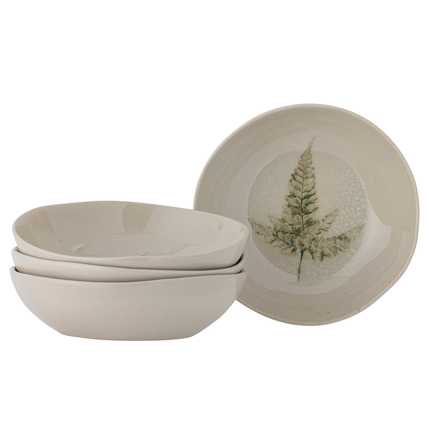 Ritzenhoff & Breker Jasper - Set 4 Piatti Fondi In Gres 610 Ml 19,3 Cm - Grigio/Blu
