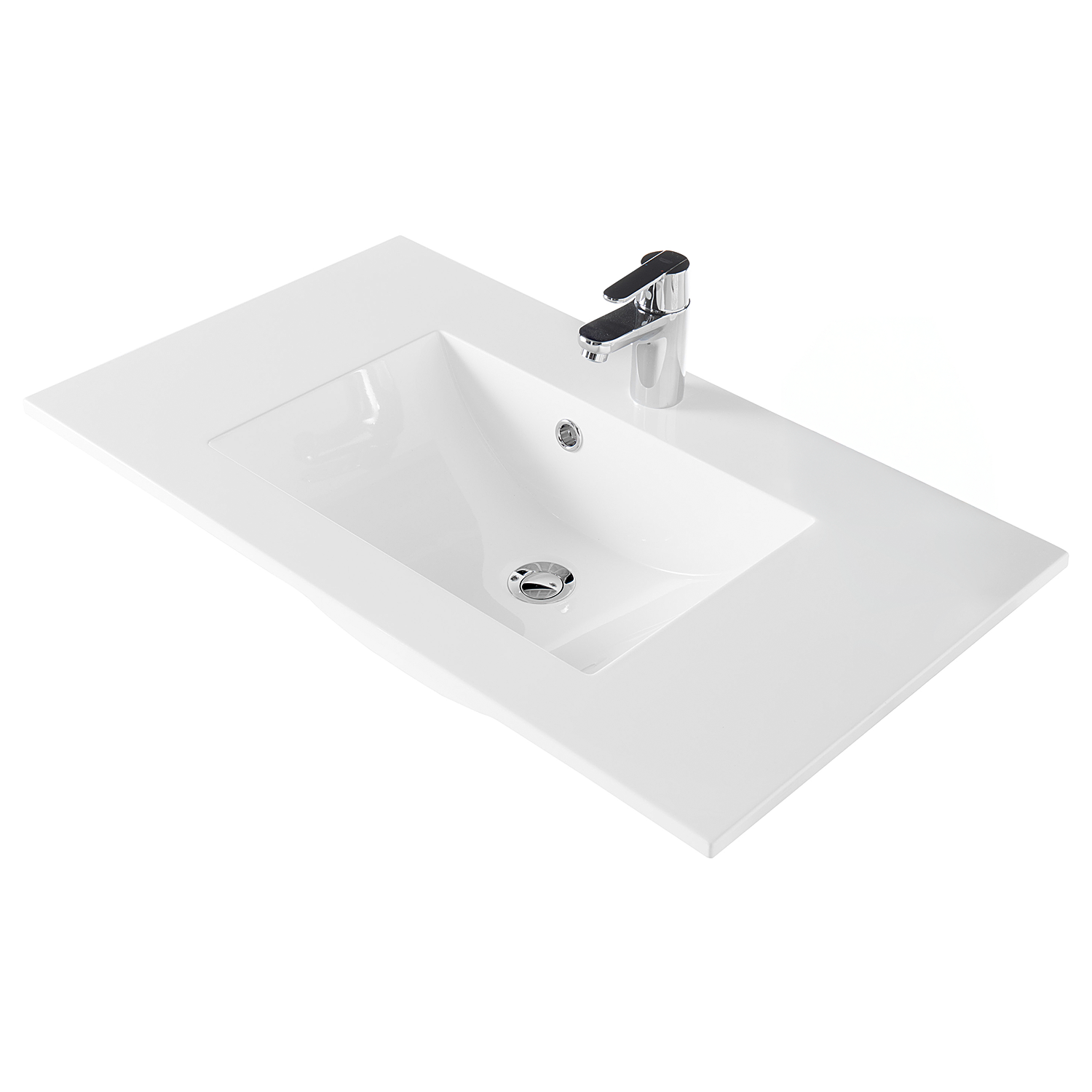 Wandwaschbecken TWG235 Aus Mineralguss - 150 X 45 X 20 Cm - Weiß Matt