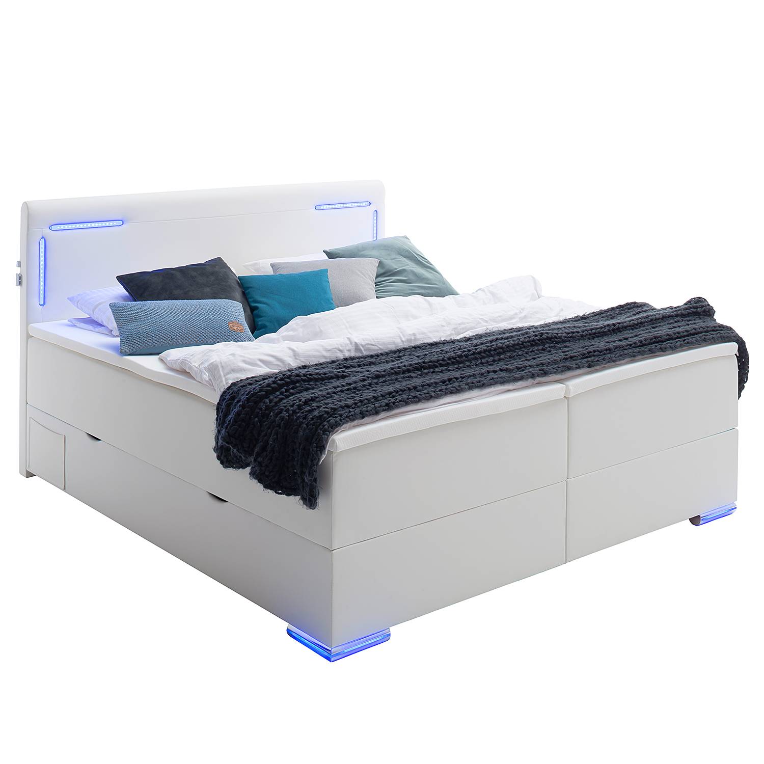 Lit Boxspring éclairé Los Angeles | Je commande ! | home24