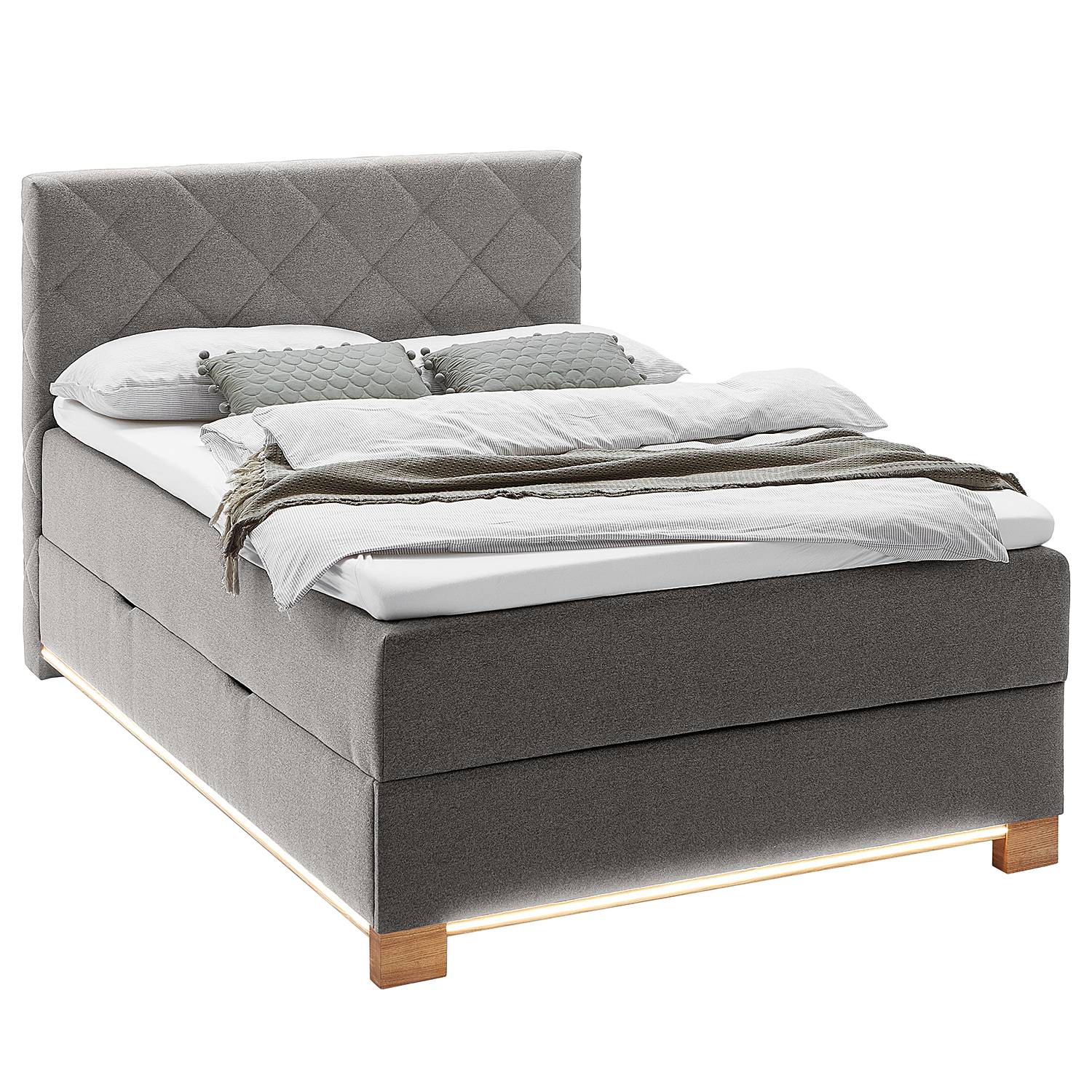 Lit Boxspring éclairé Messina | Je commande ! | home24