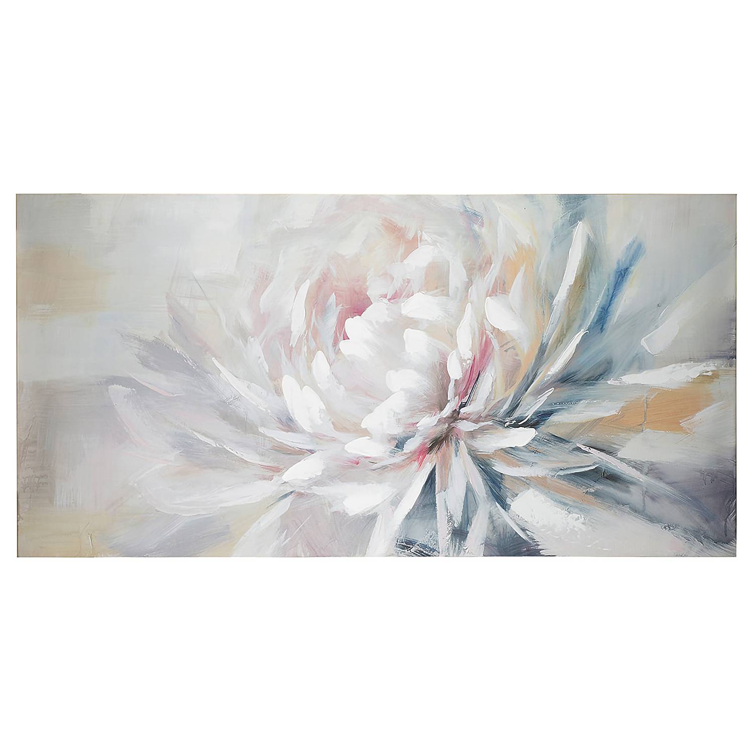 Bilderdepot24 Leinwandbild „Magnolie“ 120x70 Cm – 4-teilig, Handgemalt, Acryl Auf Leinwand