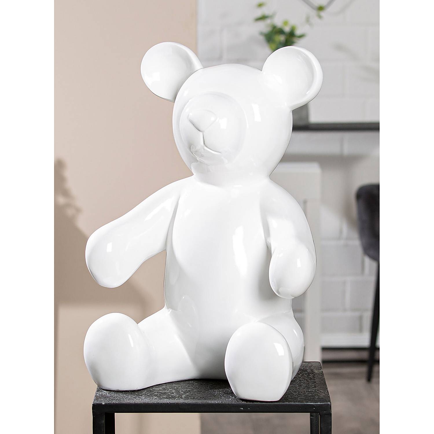 Statue d'ours / sculpture ours avec ballon / décoration