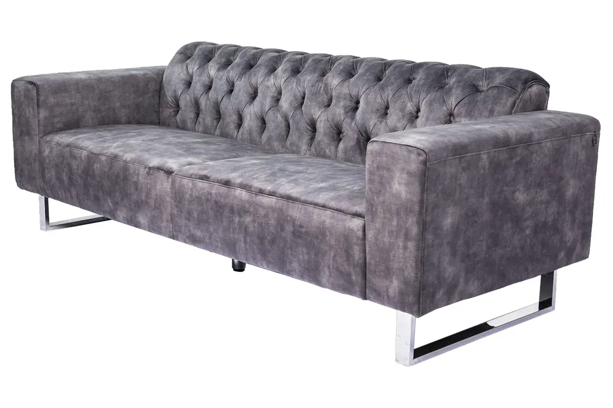 KAWOLA Sofa NILO 3-Sitzer Velvet Vintage
