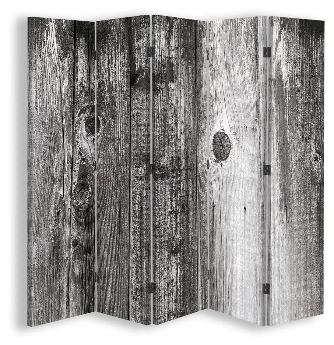 Paravent Black And White Wood