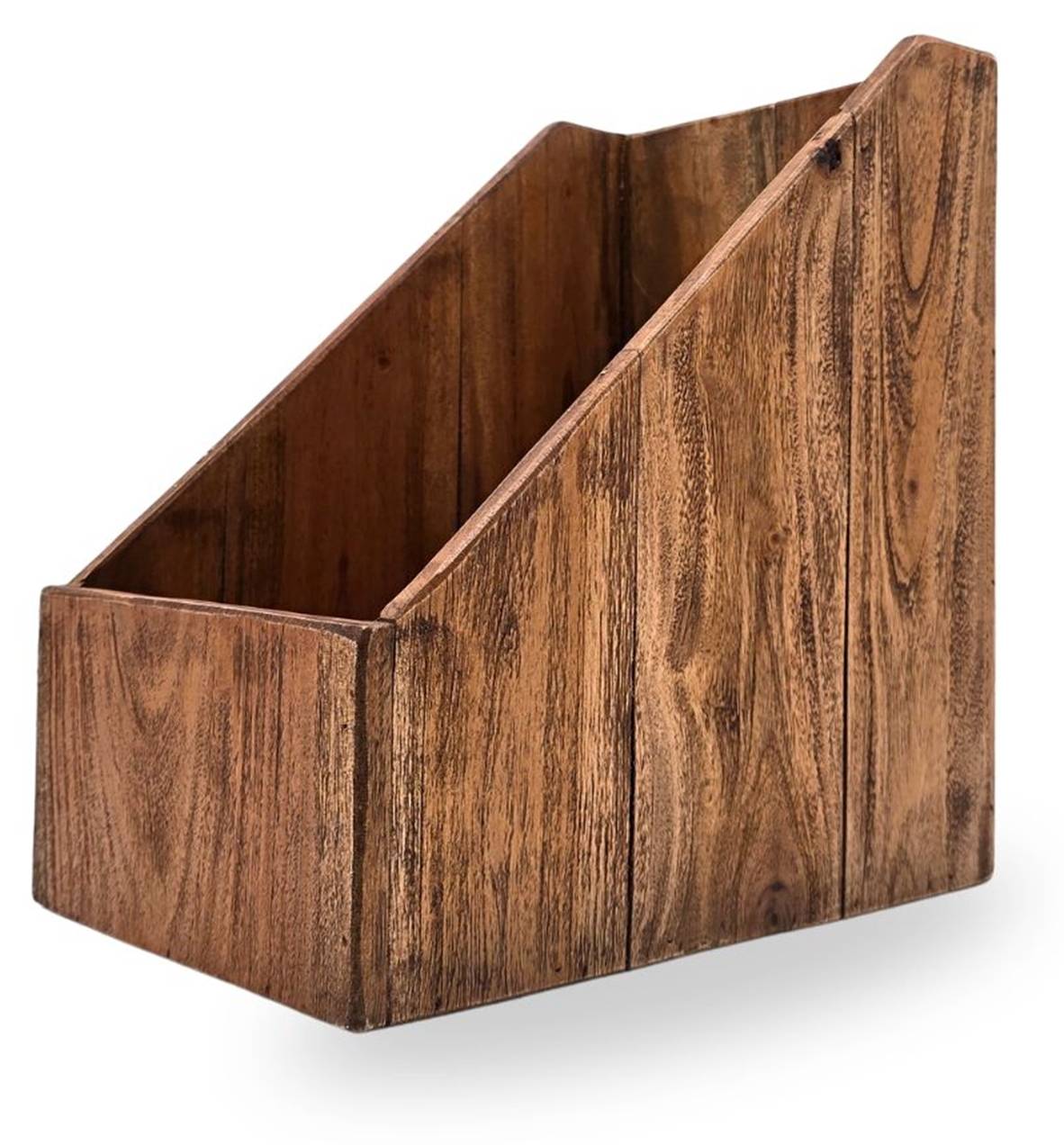 HNGZENS Schreibtisch Organizer Holz, Pen Holder Desk with Drawer, Multifunctional Ablage