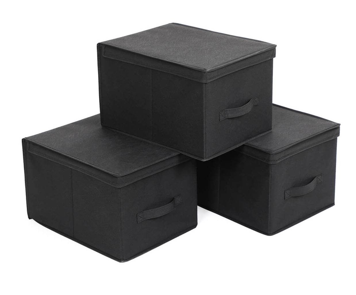 En.casa Faltbox 10er-Set - Praktische Aufbewahrungskörbe Aus Vliesstoff In Dunkelgrau