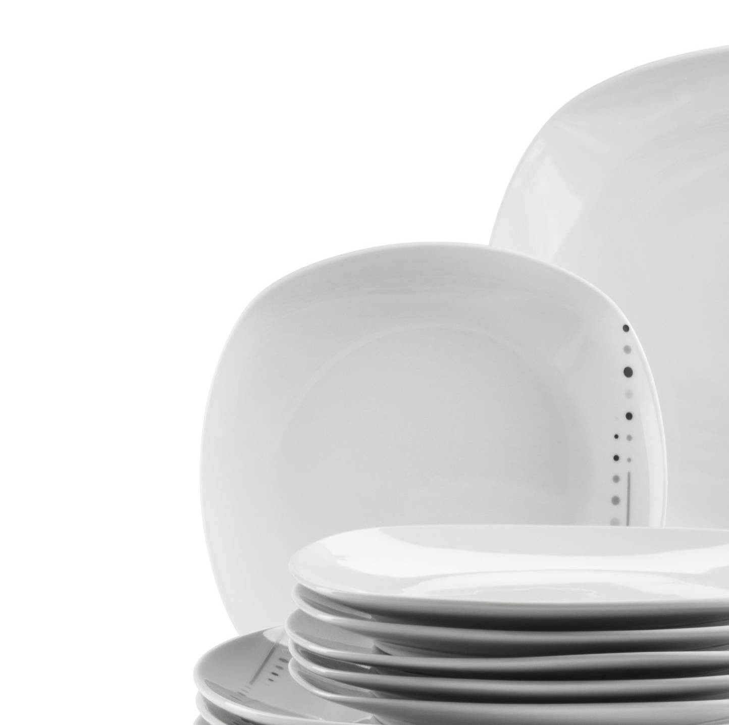 Set Di 4 Piatti Per Fonduta E Grigliata - Porcellana Bianca 24 Cm | Josef Mäser - Foto 7