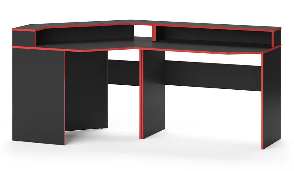 Schwarz/Rot Computertisch 鈥濳ron鈥? Set 3