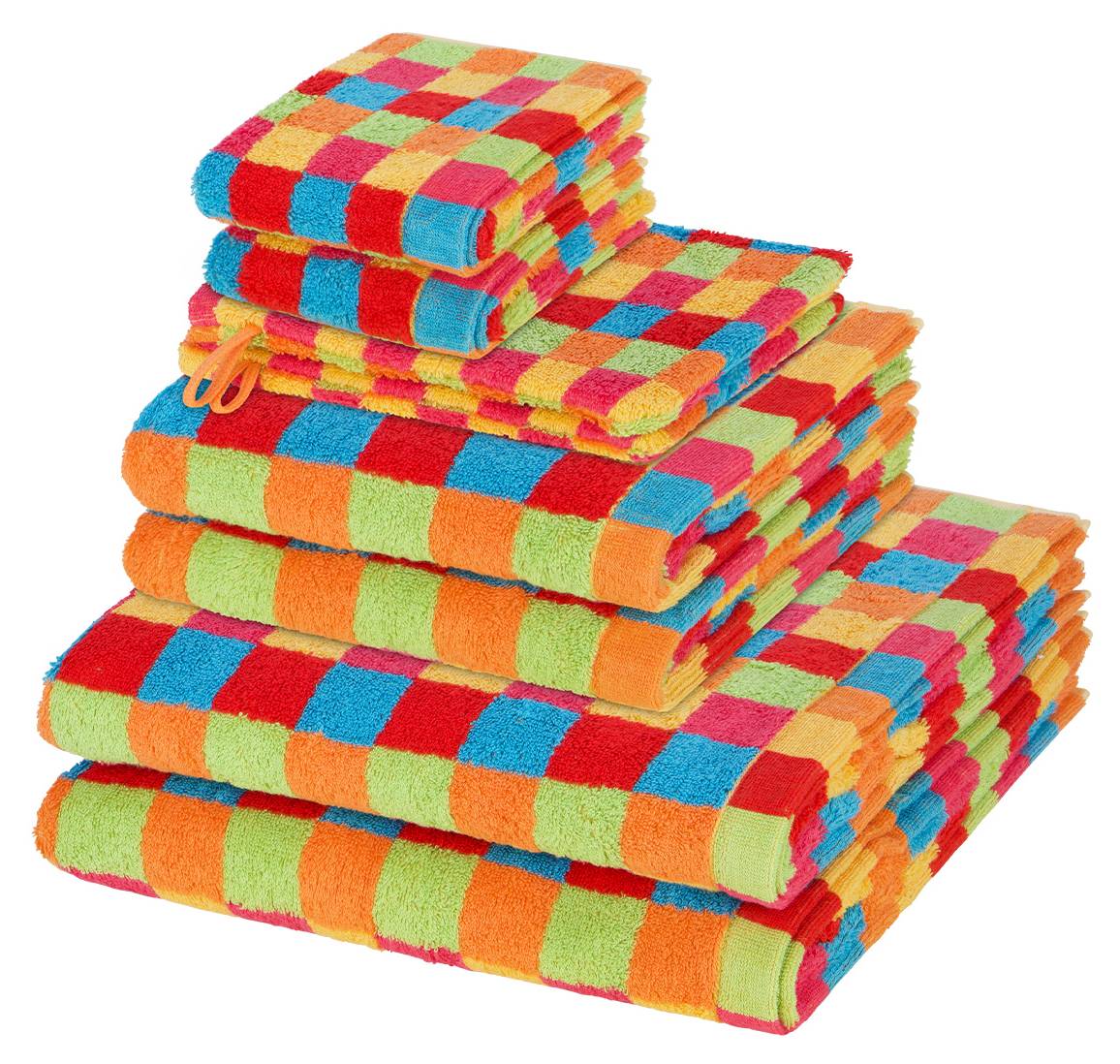 Cawo Lifestyle Karo Handdoek Multi-25 50x100