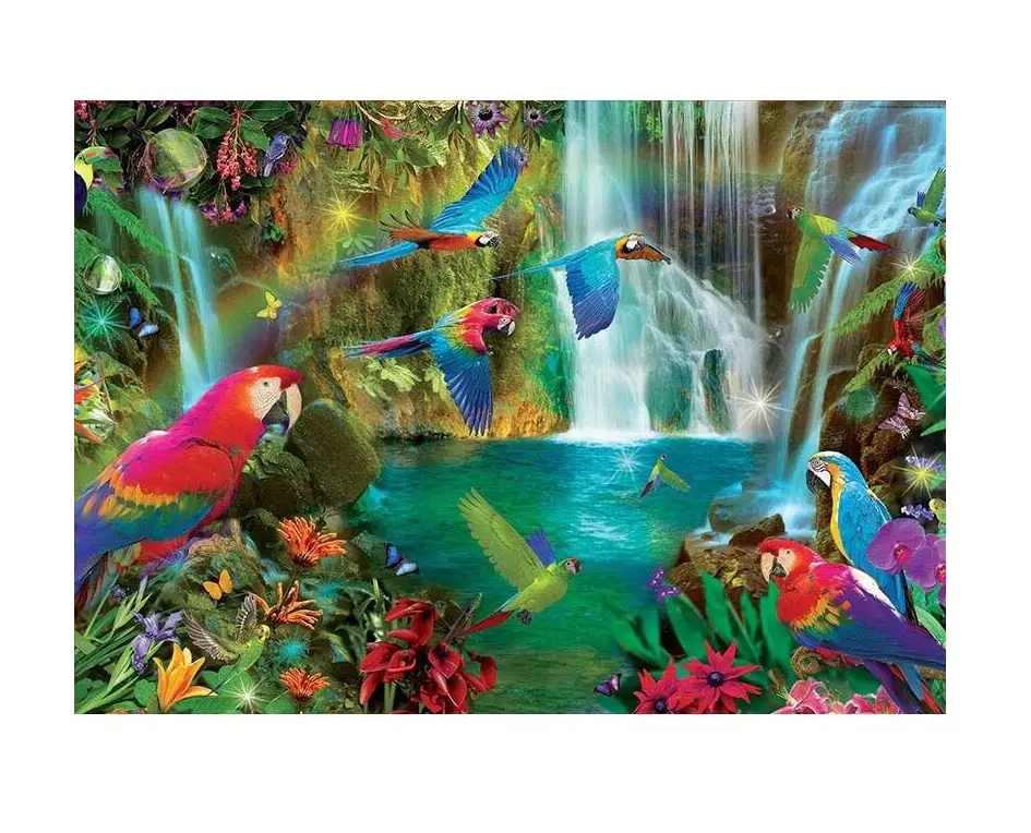 Puzzle Tropische Papageien Teile 1000