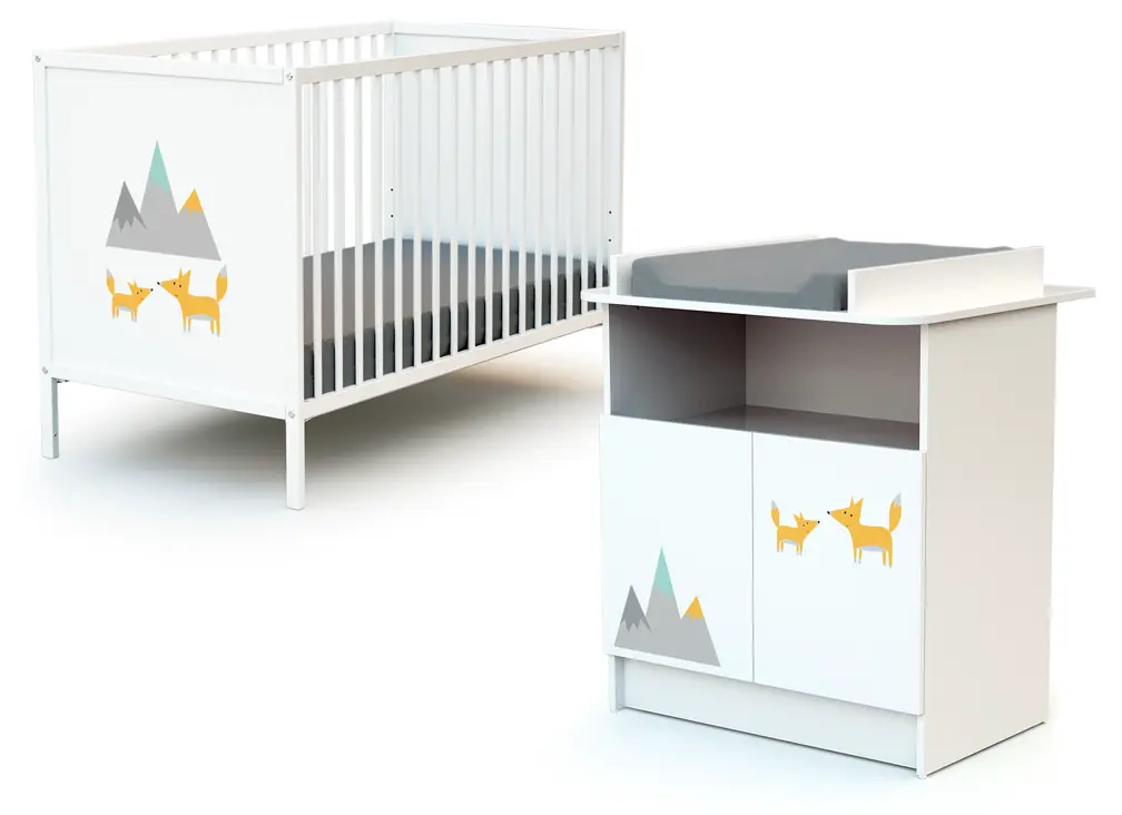 Duo Babybett und M枚bel  Renard | Babyzimmer-Sets