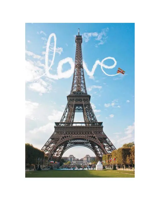 in Paris 1000 Teile Puzzle Liebe