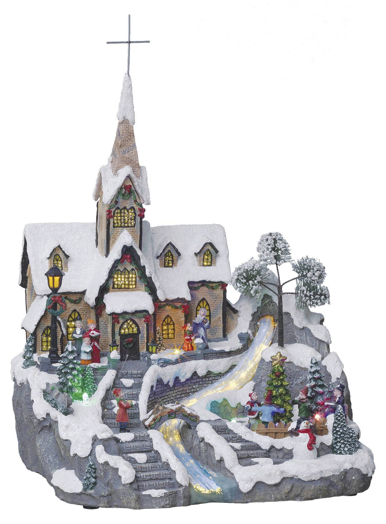 Weihnachtskrippe, Kirche unter Schnee kaufen home24