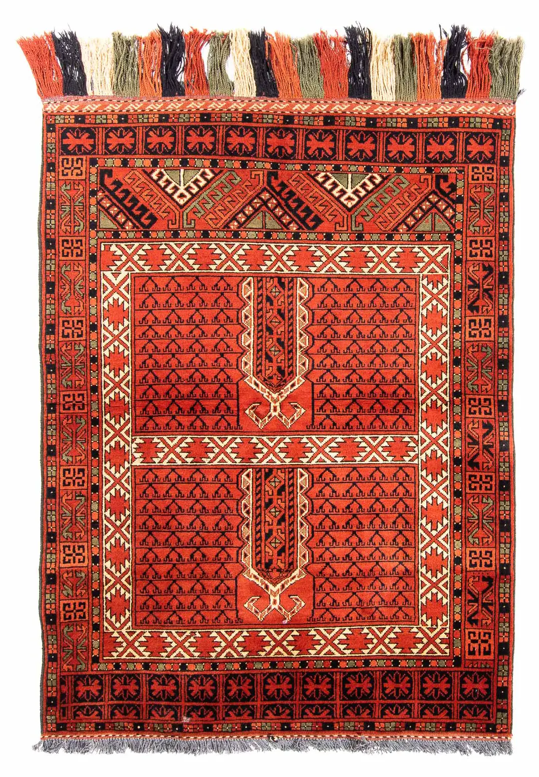 Afghan Teppich - 174 x 118 cm - rost