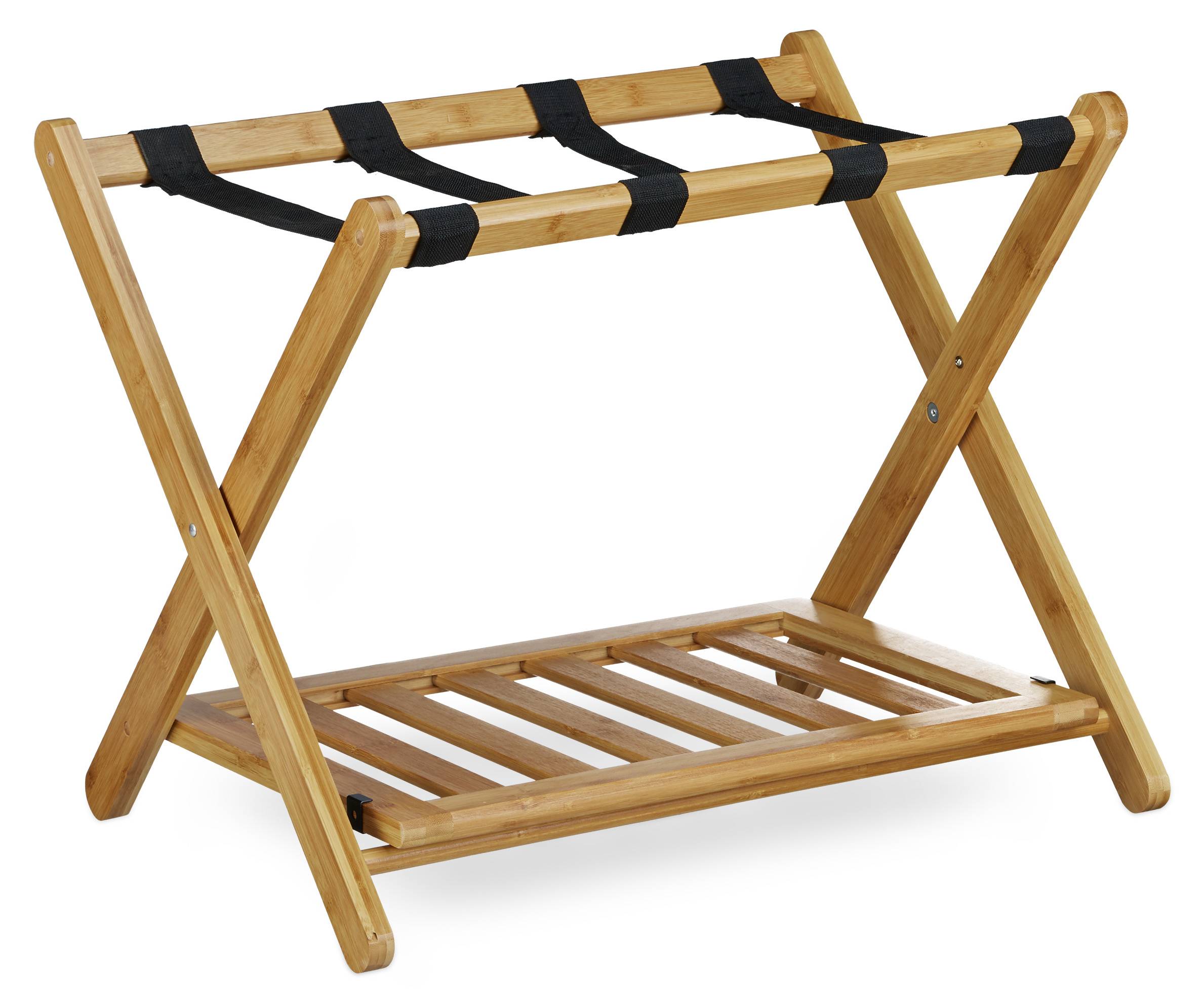 Bagagerek 68x38x58 cm bamboe zwart