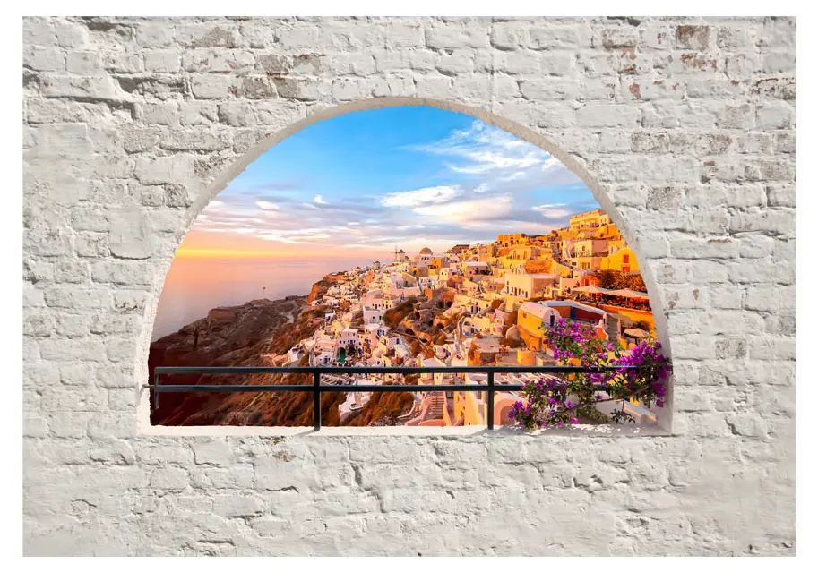 Selbstklebende Fototapete Santorini