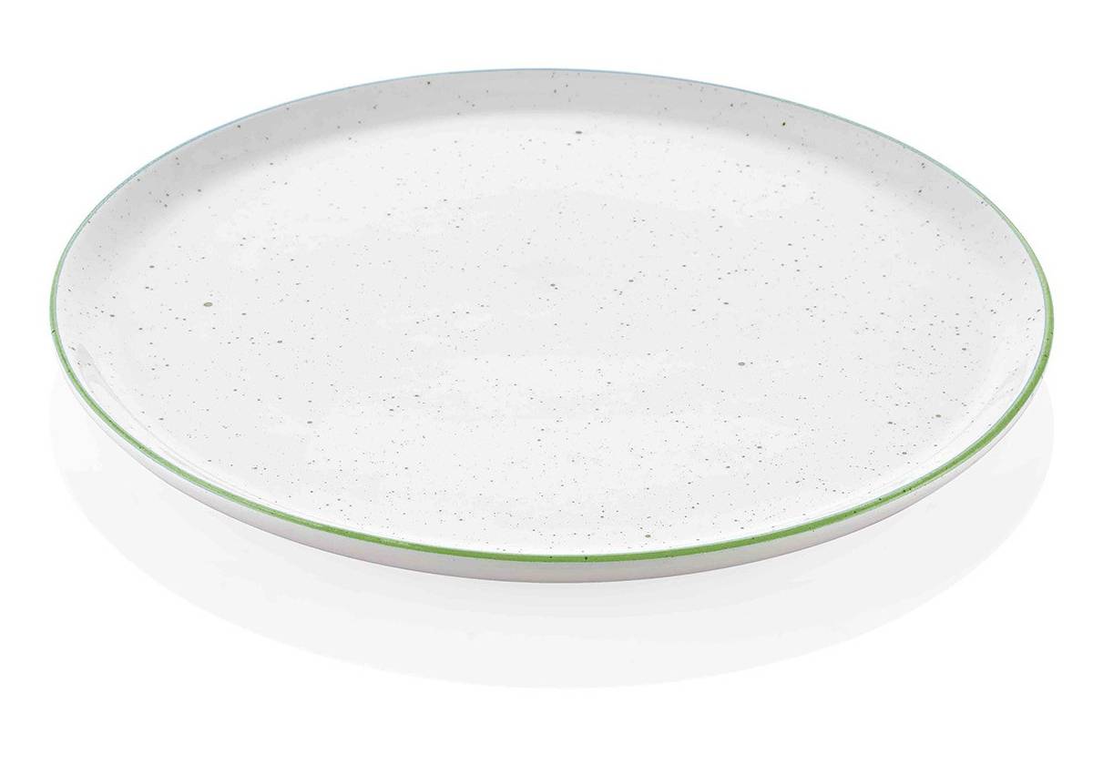 AUSHOPLAH Set Mit 2 Edelstahl Tellern 30 Cm - Ideal Für Steak, Salat & Pizza
