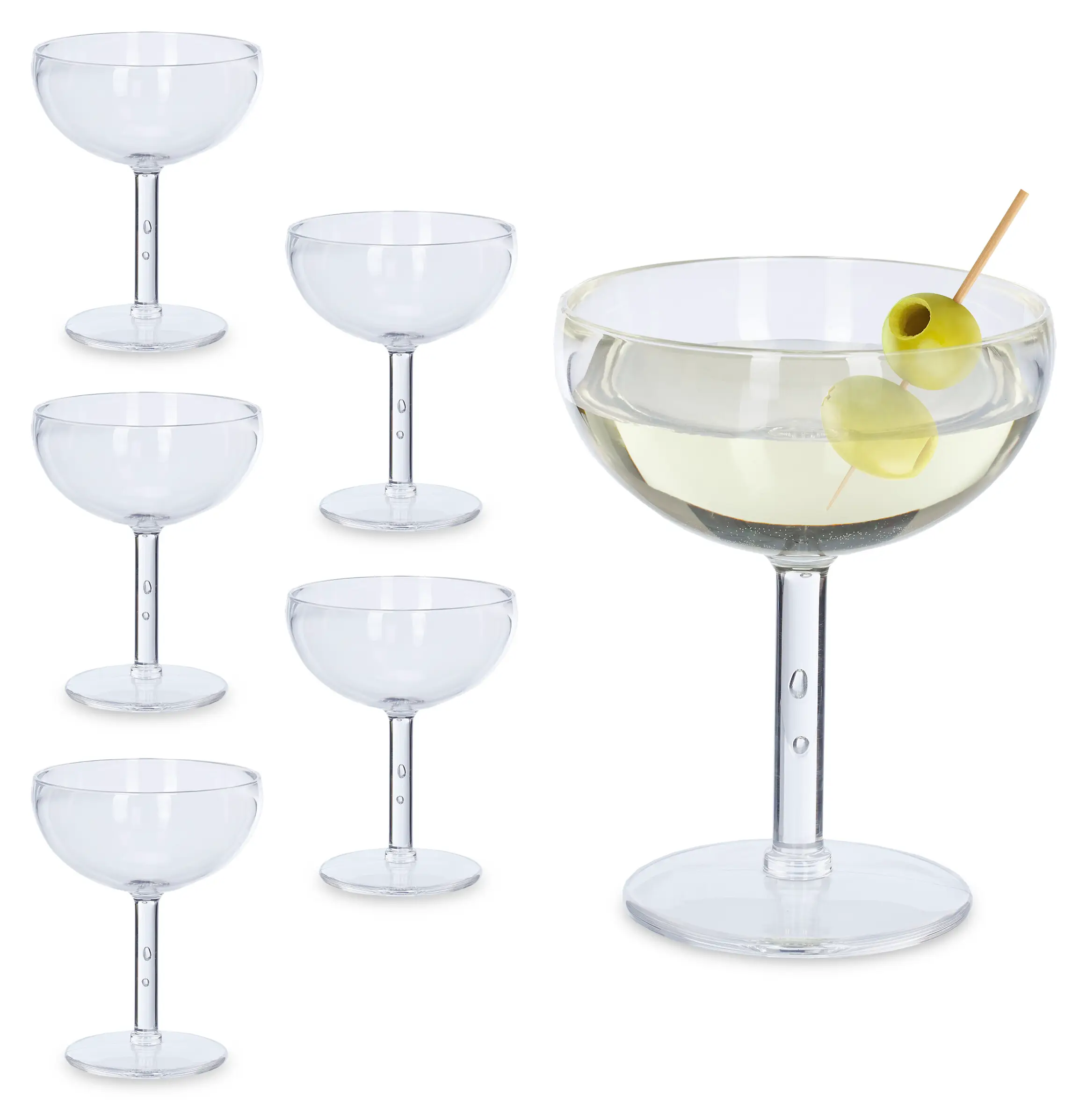 Cocktailschalen Kunststoff 6er Set