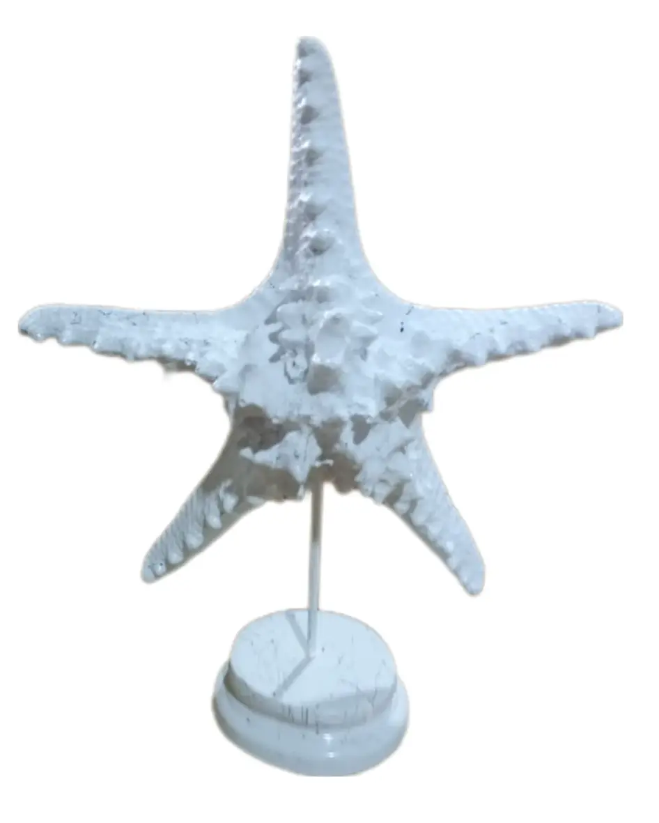 Wei脽 Marmoroptik Stern Skulptur