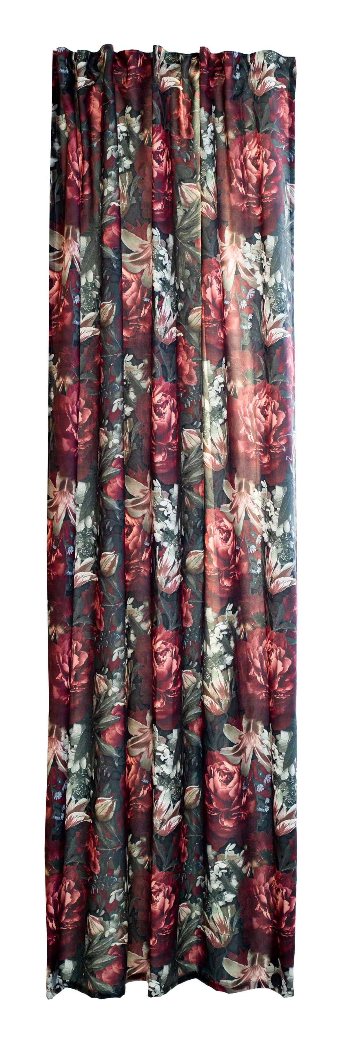 Vorhang rot floral blickdicht modern kaufen home24 