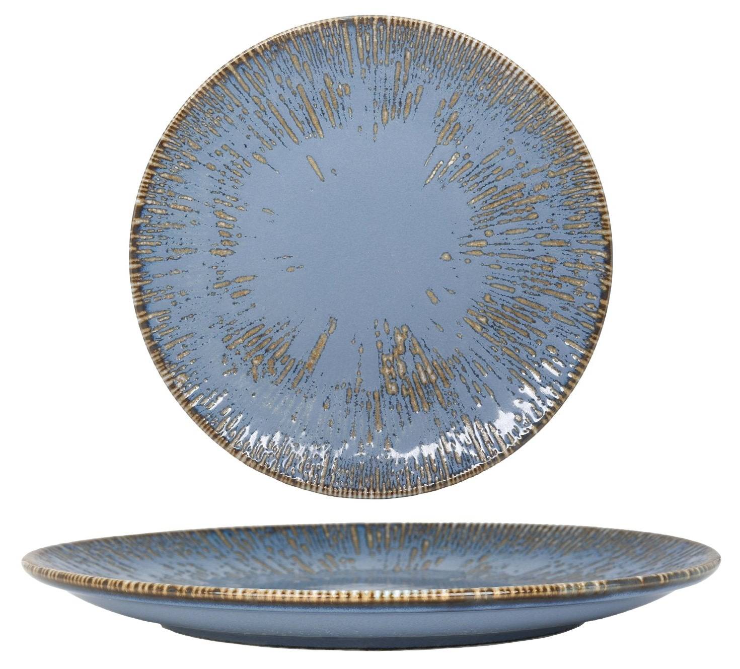 Ensemble De 12 Assiettes Plates Sway 21 CM En Porcelaine